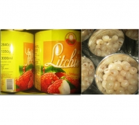 Canned lychees in light syrup 2840g
