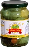 Pickled green tomatoes in glass jars 720ml