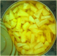 Canned pineapple tidbits in light syrup 3100ml